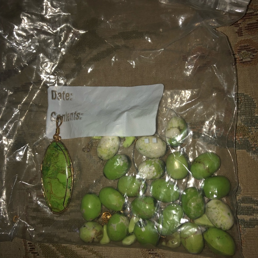 Lime Turquoise Broken Necklace -540 $50 or $45 w/offer